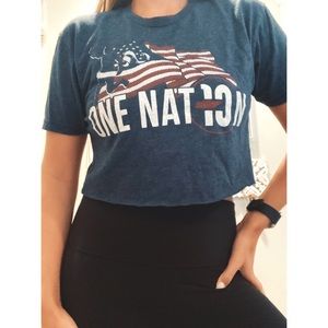 Next Level Apparel : USA Crop Top